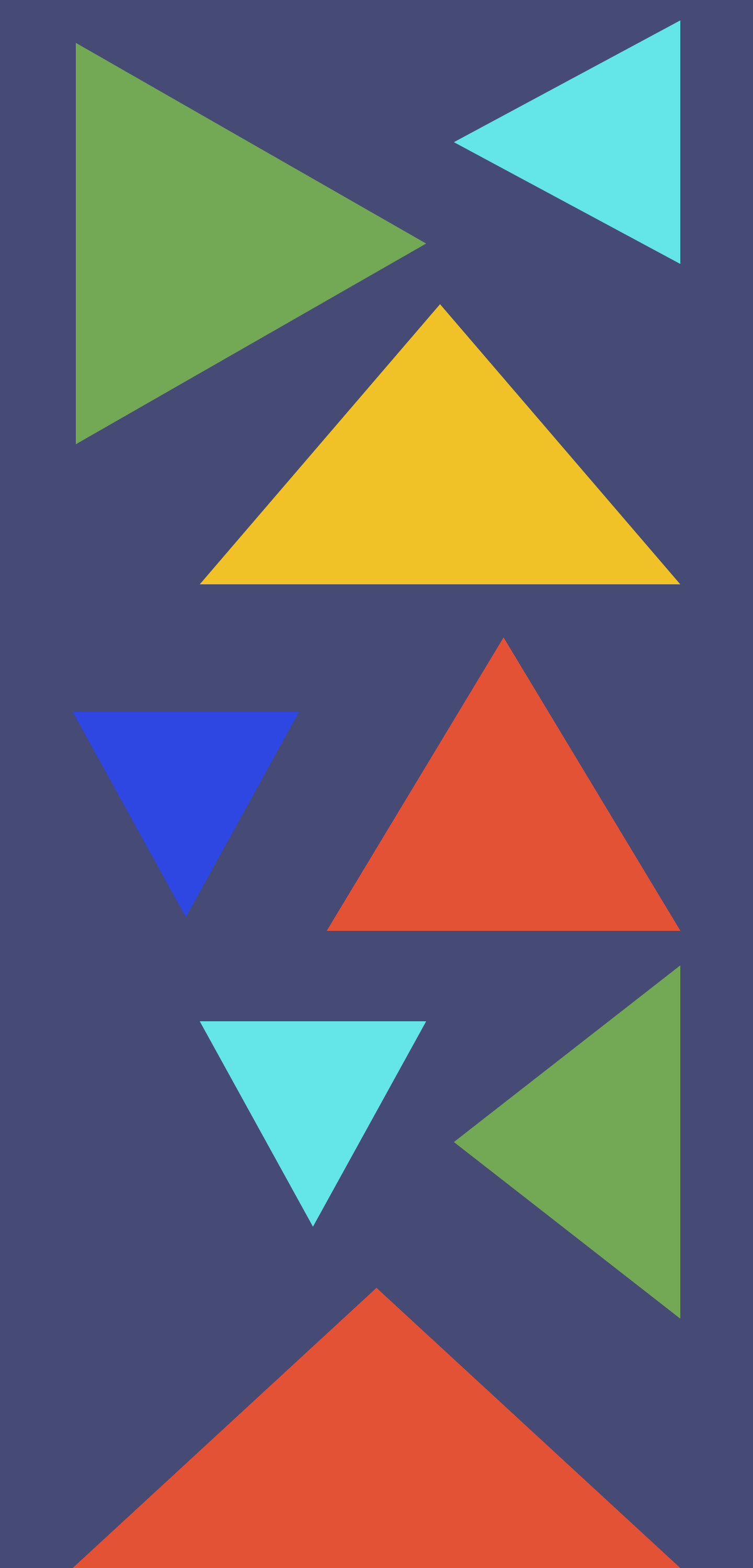 fourth grid multicolored triangles