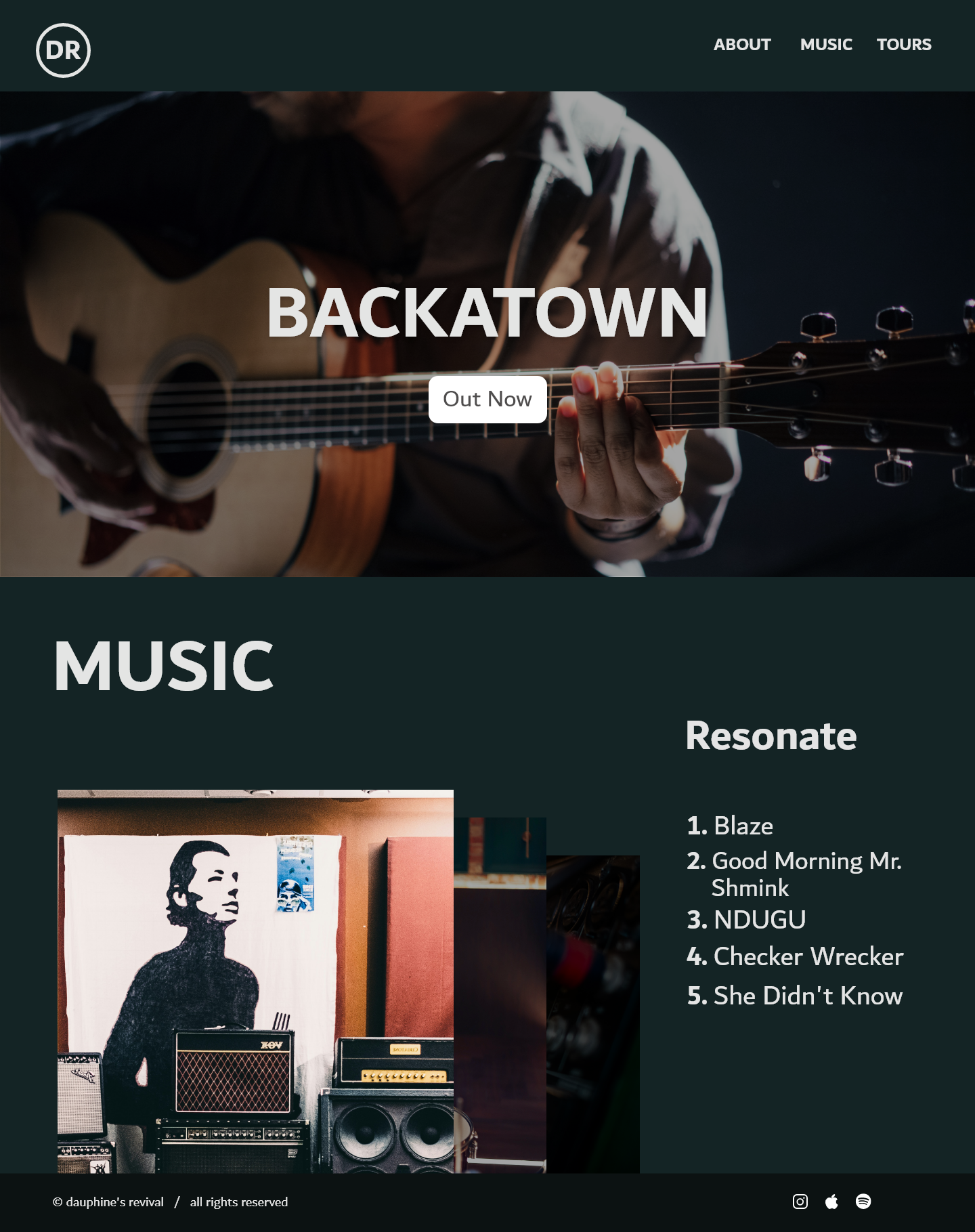 music desktop page