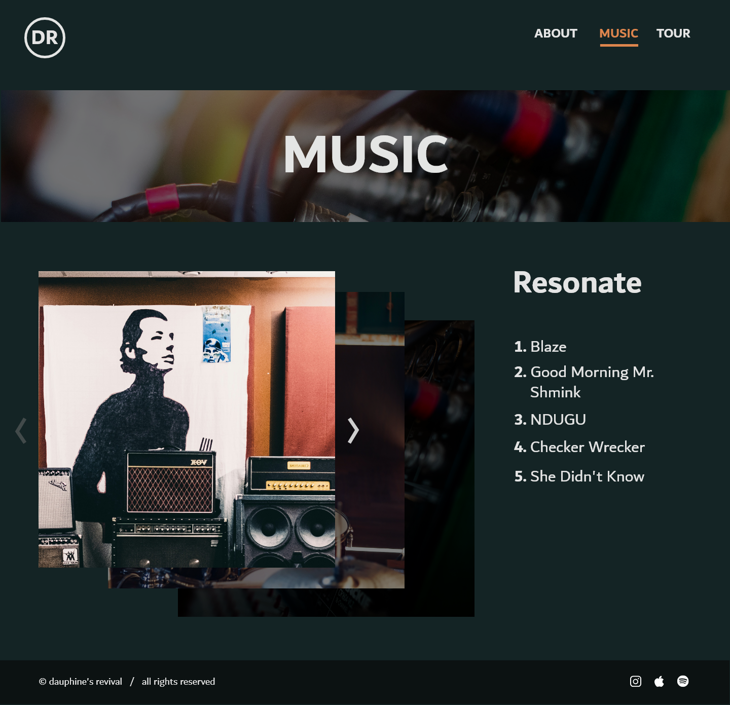 music desktop page